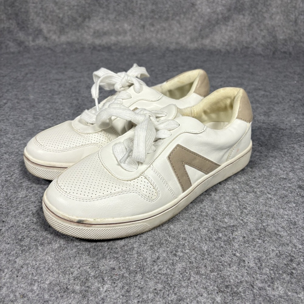 MIA Miry Low Top Sneakers 6.5M White Neutral Perforated Vegan Leather